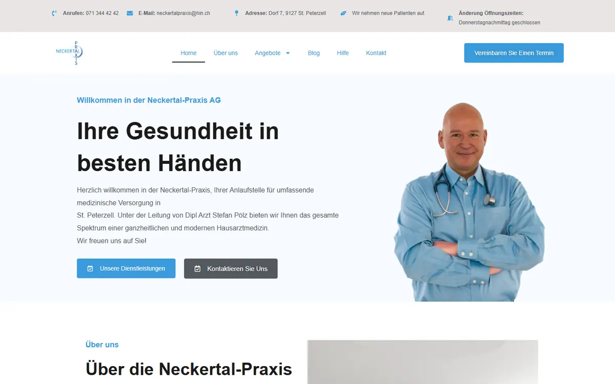 Webdesign-Referenz: Neckertal-Praxis AG