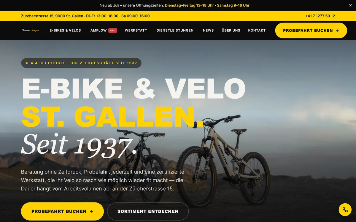 Startseite von Ramsauer Radsport