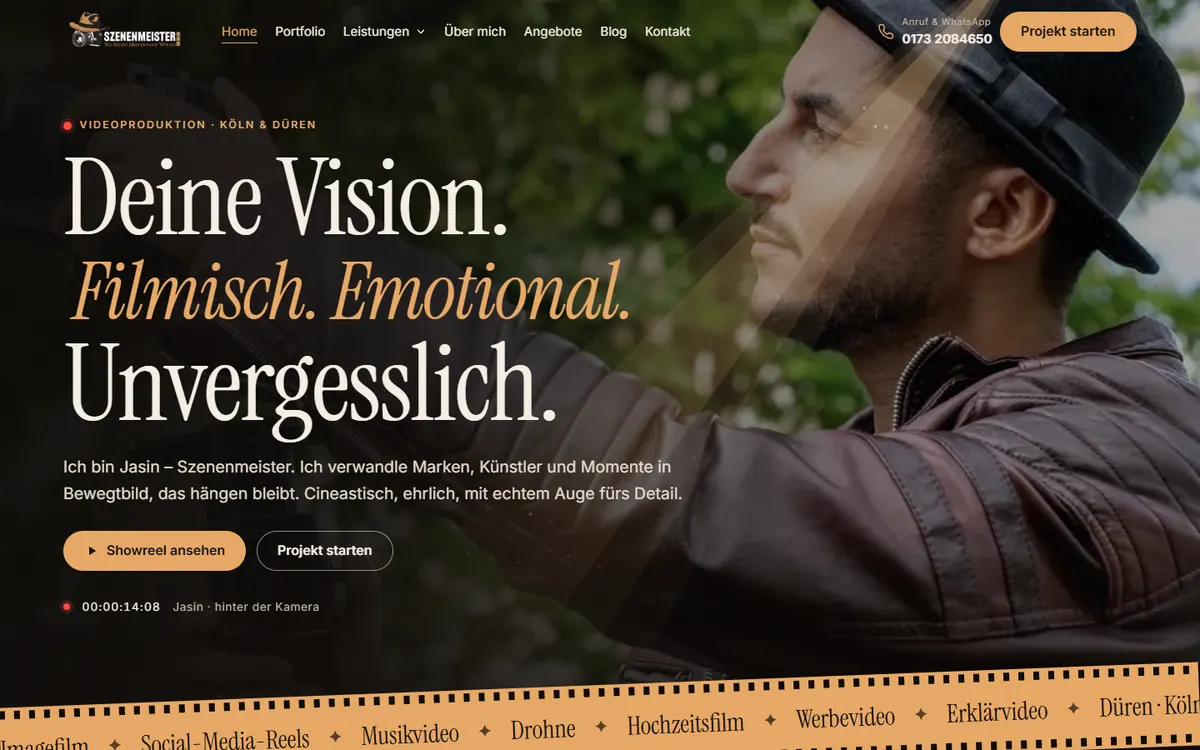 Webdesign-Referenz: Szenenmeister