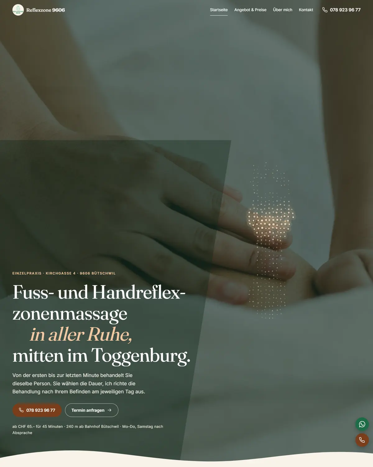 Website von Reflexzone 9606, Bütschwil