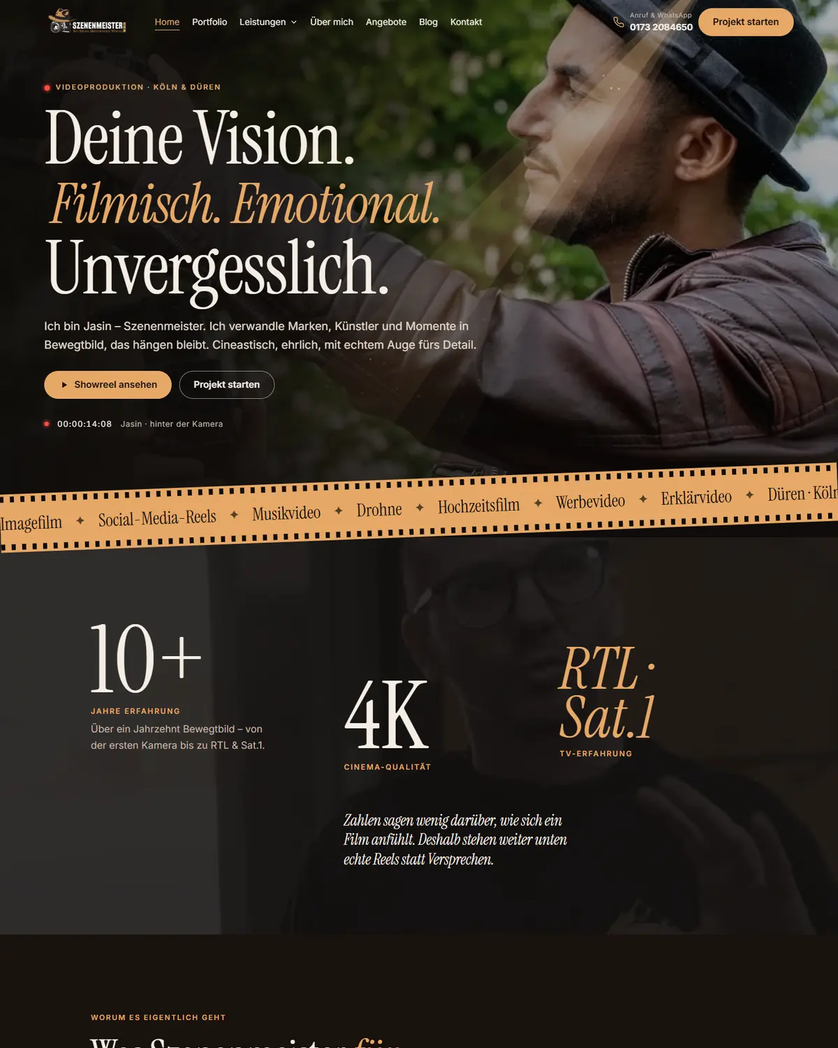 Website von Szenenmeister, Köln